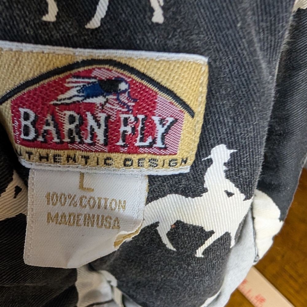 Barn Fly Sleeveless Black White Horse Print Western Coastal Cowgirl - Picture 3 of 5